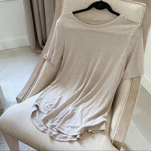 Long tan blouse